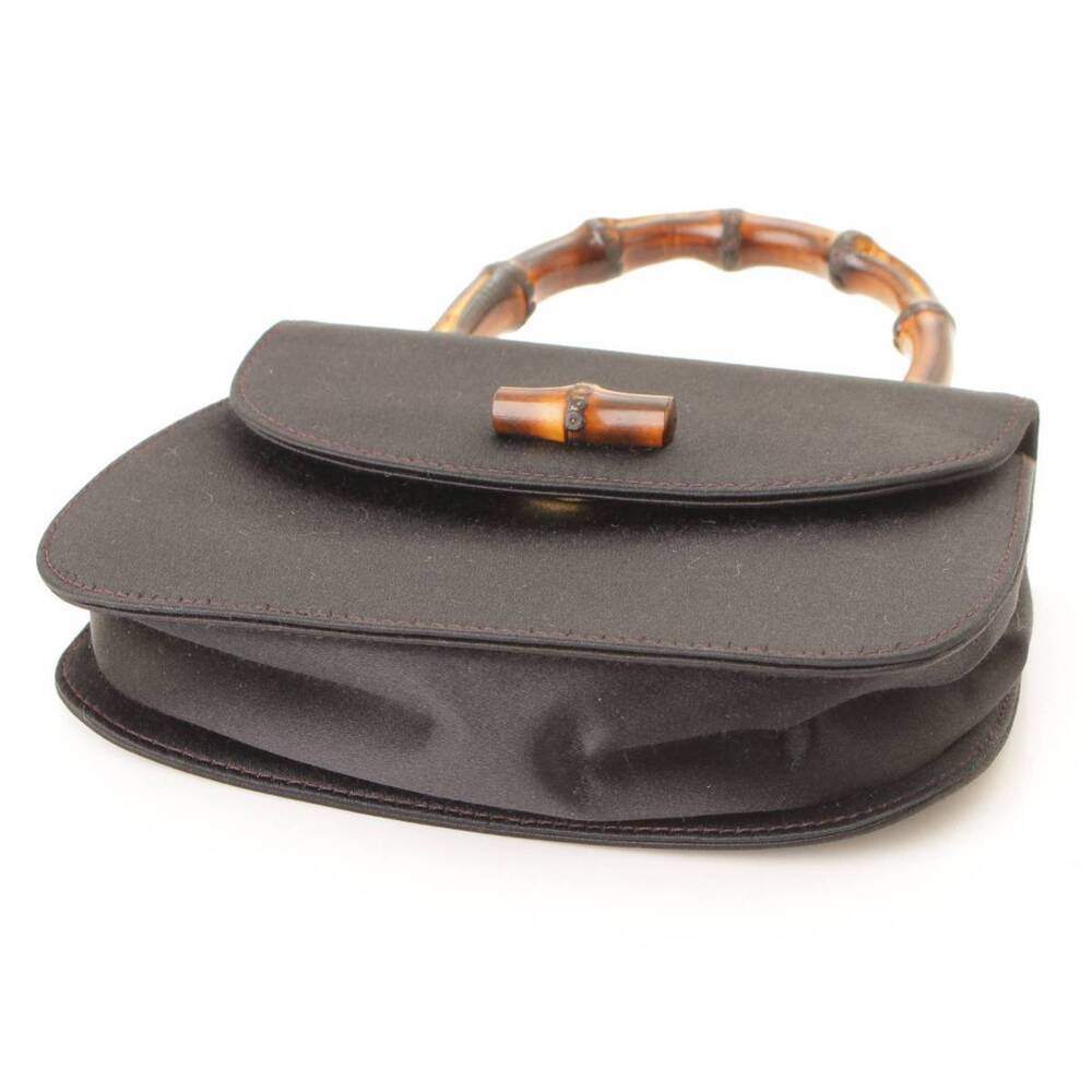 Gucci Bamboo Satin Handbag Black - Picture 5 of 10